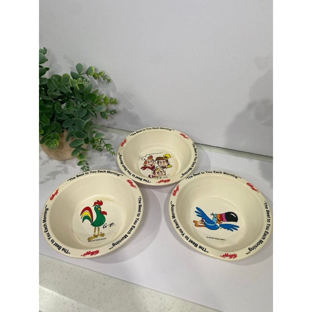 1995 Vintage Kellogg's Cereal Collector’s Bowls-Set of 3